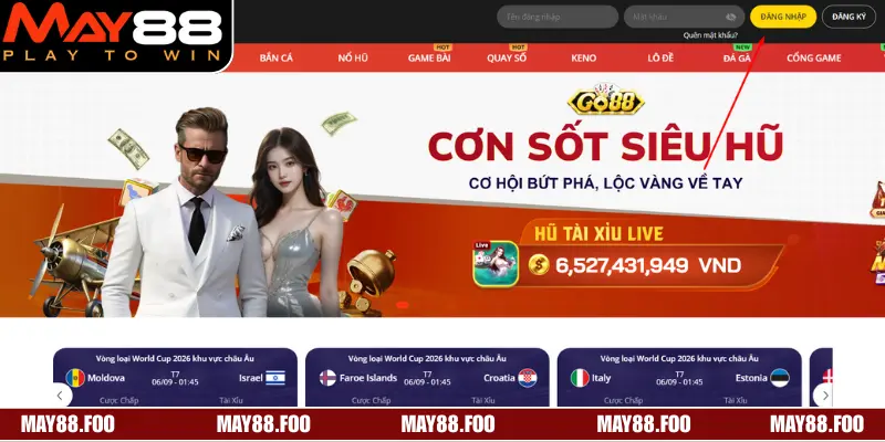 Đăng Nhập MAY88 – Trải Nghiệm Đầy Đủ Tính Năng Hiện Đại 3 Truy cập vào nhà cái bảo mật tối ưu